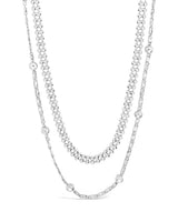 Layered Beaded Chain Necklace