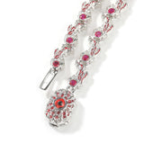 Hip-hop exaggerated spiky parasitic red-eyed thorn diamond-encrusted necklace