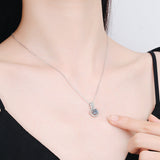 Fashion Carat Simulation Moissanite Round Bag Pendants