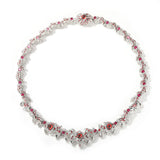Hip-hop exaggerated spiky parasitic red-eyed thorn diamond-encrusted necklace