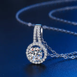 Fashion Carat Simulation Moissanite Round Bag Pendants