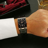WWOOR Luxus Men Fashion Square Date Watch